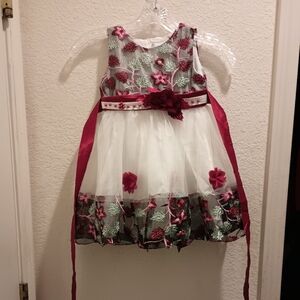 Girl white and Red fancy dress